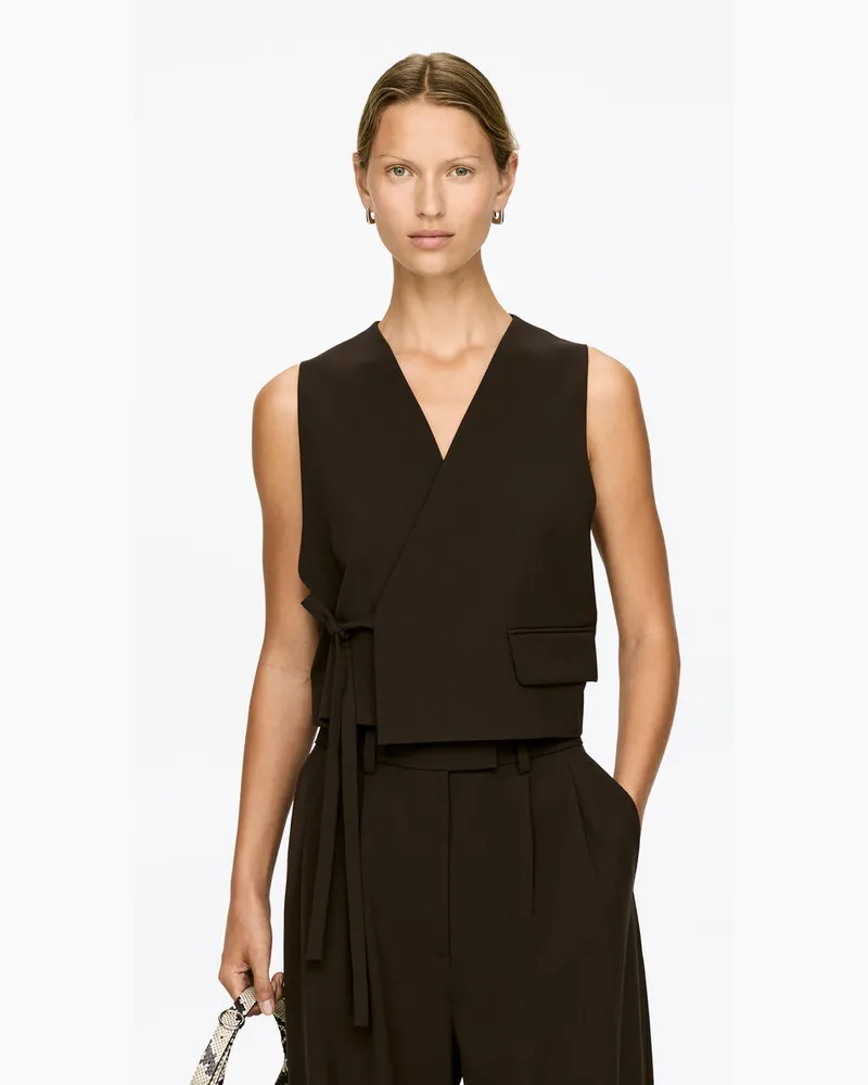 Arket Cropped-Weste -Braun Braun