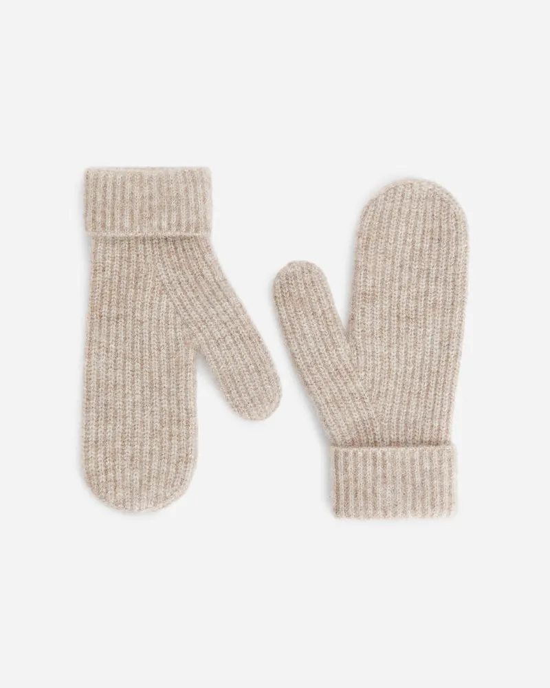 Arket Fäustlinge Aus Wolle Und Alpakawolle -Beige Beige