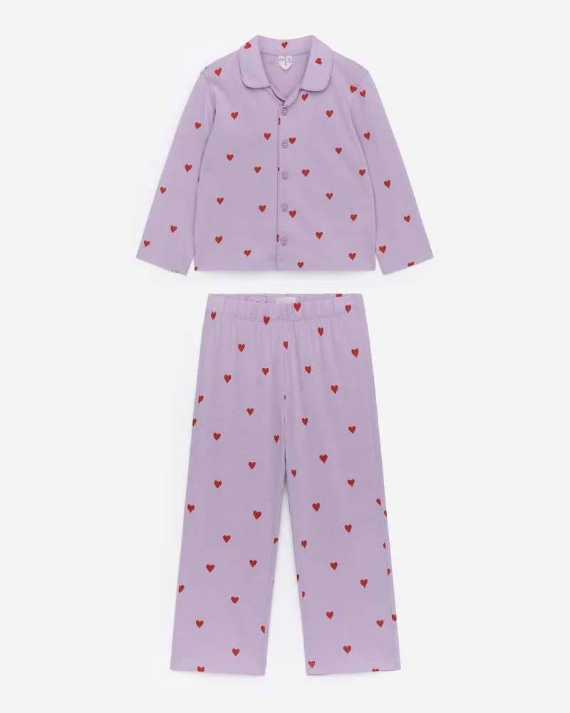 Arket Pyjama Aus Baumwolle -Lila Lila
