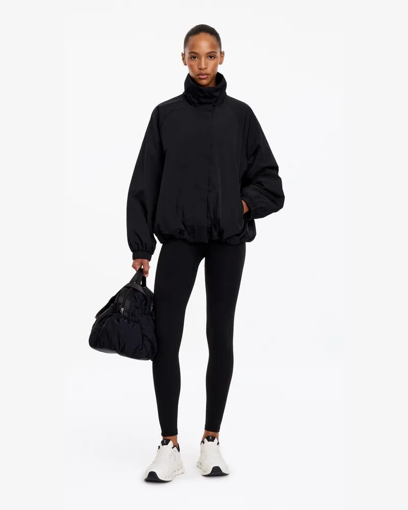 Arket Wattierte Windbreaker-Jacke -Schwarz Schwarz