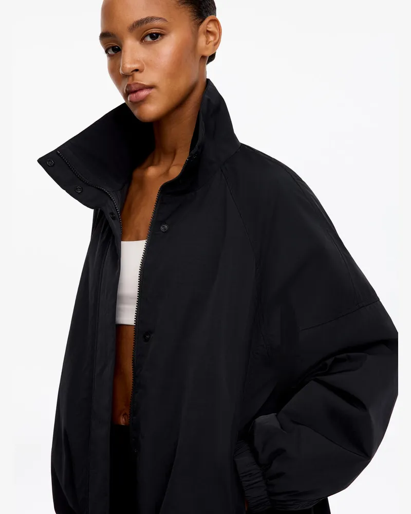 Arket Wattierte Windbreaker-Jacke -Schwarz Schwarz