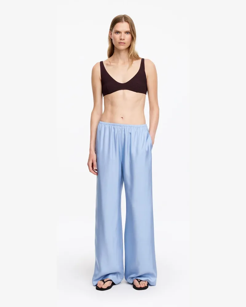 Arket Hose Aus Seidentwill -Blau Blau