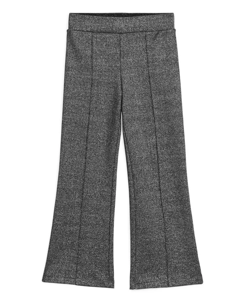 Arket Metallic-Leggings Mit Ausgestellten Beinen. -Grau Grau