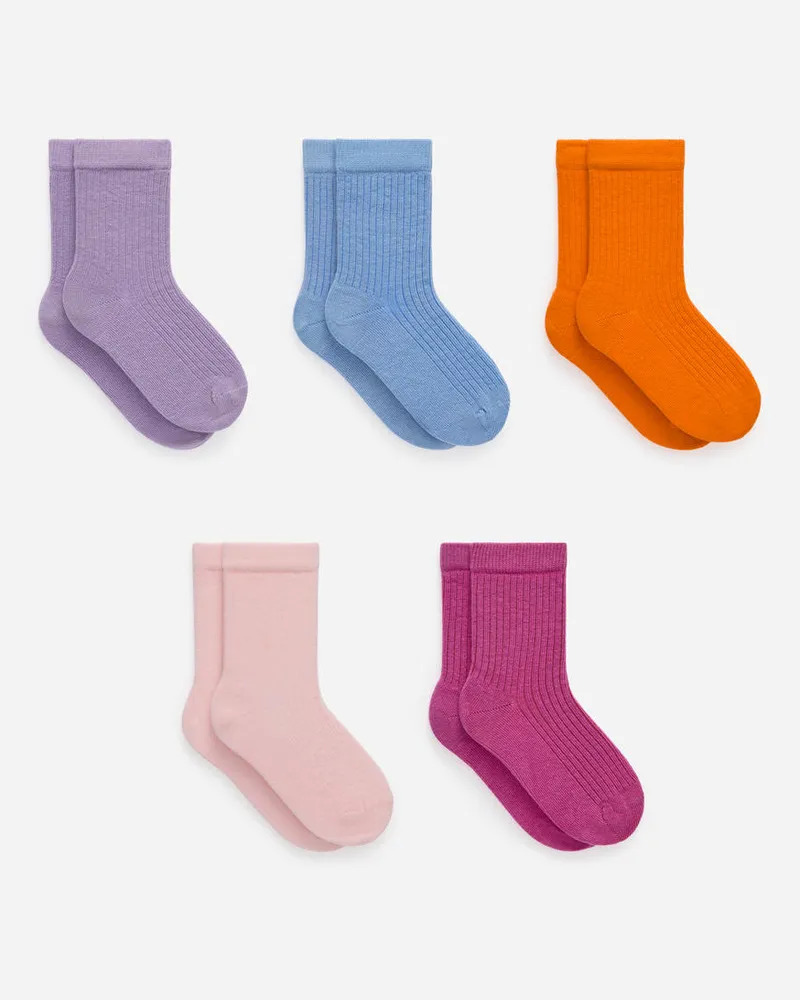 Arket Rippstricksocken 5er-Pack -Lila Lila