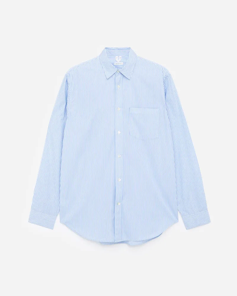 Arket Legeres Popeline-Hemd - Mehrfarbig|Weiß|Blau Weiß