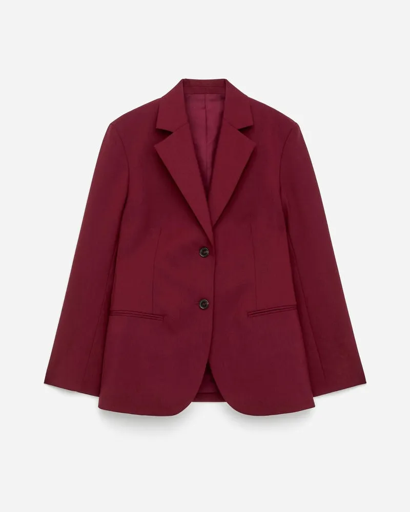 Arket Wollblazer In Hopsack-Bindung -Rot Rot