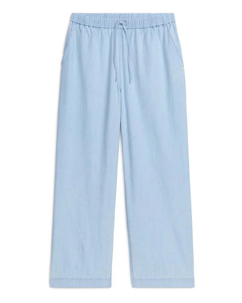Arket Helle Denim-Hose Mit Kordelzug - Blau Blau
