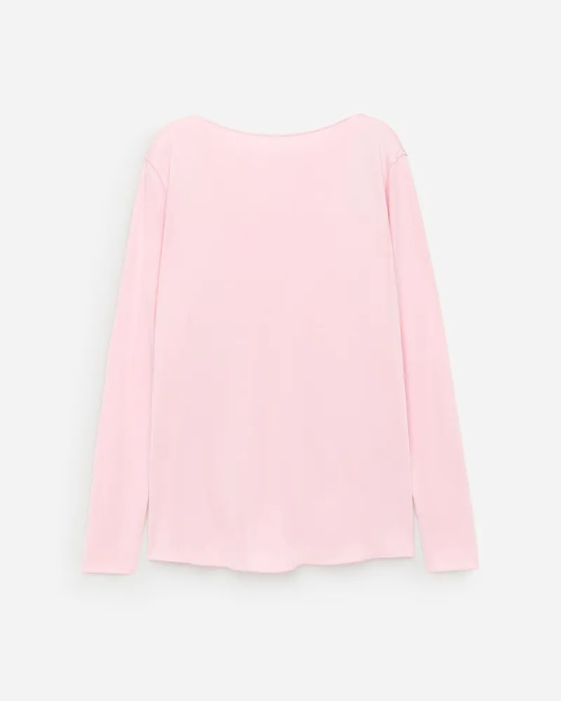 Arket Satinoberteil Mit U-Boot-Ausschnitt -Rosa Rosa