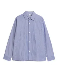 Arket Overshirt aus Baumwolltwill Blau