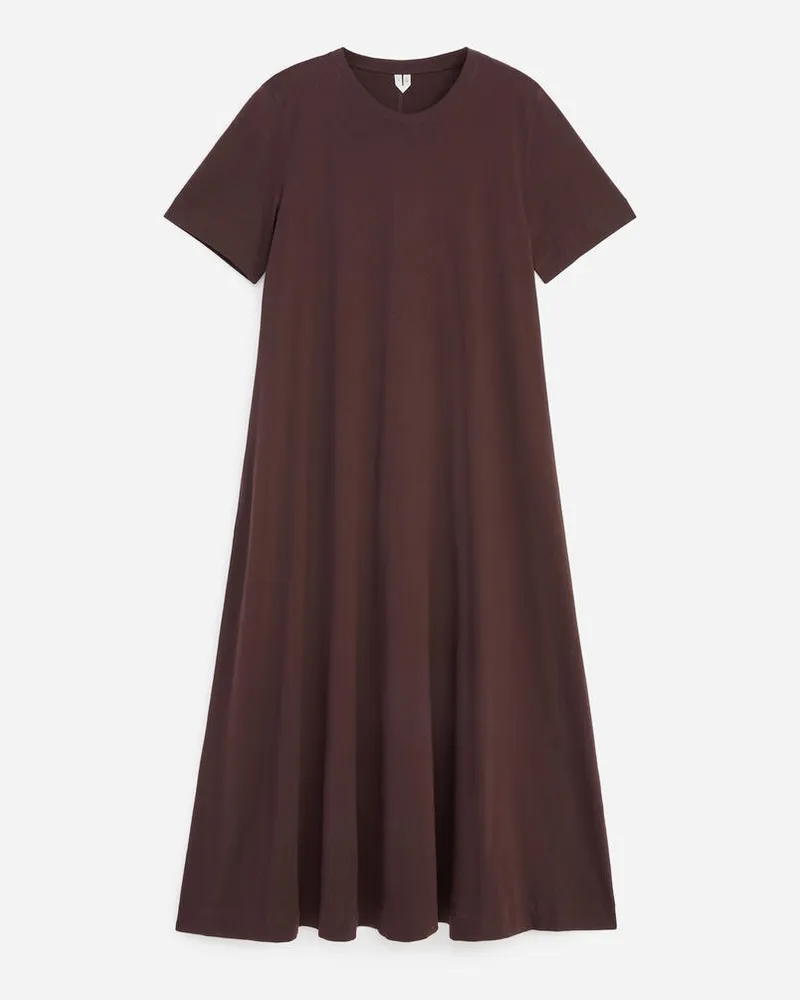 Arket T-Shirt-Maxikleid -Braun Braun