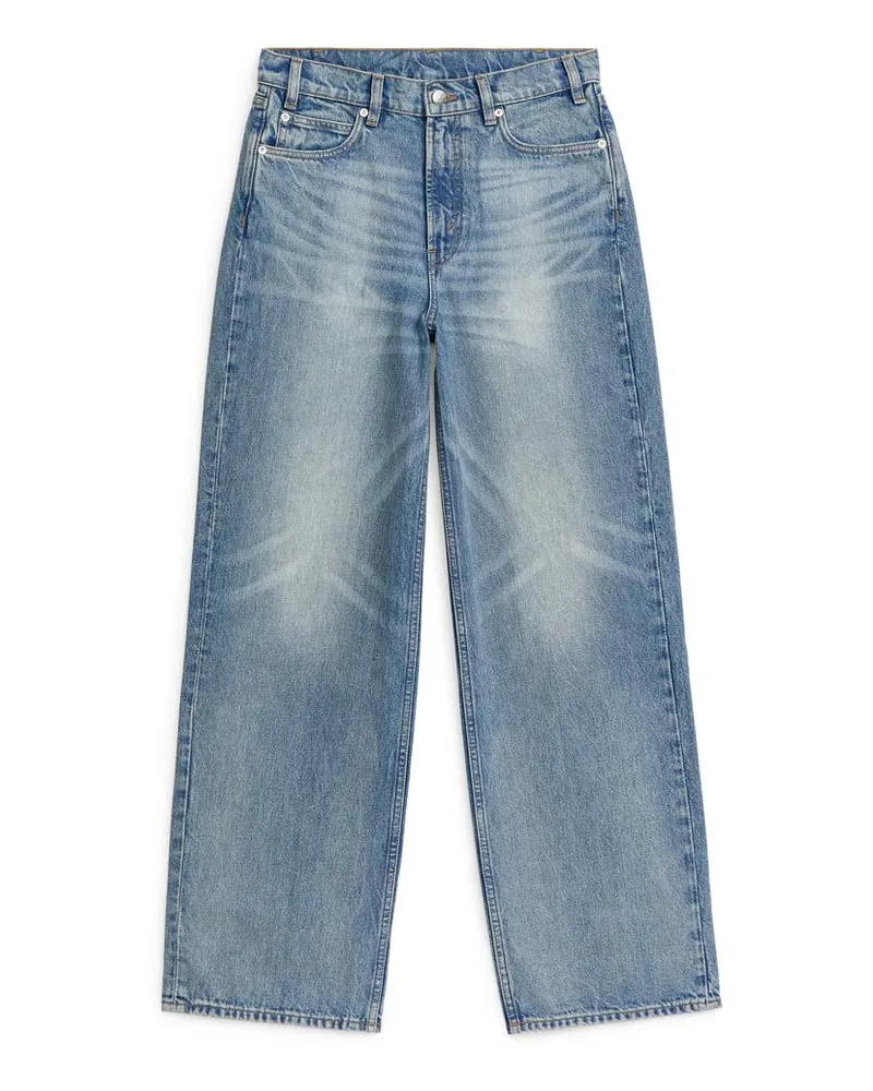Arket Maple High Wide Jeans - Blau Verwaschenes