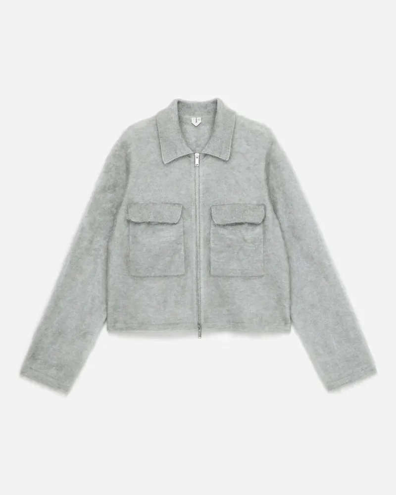 Arket Jacke Aus Mohair Und Wolle - Grau Grau