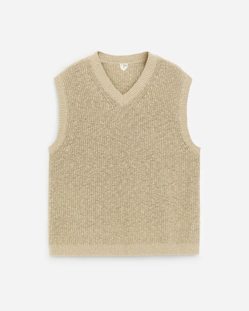 Arket Pullunder Aus Baumwolle Und Leinen -Beige Beige
