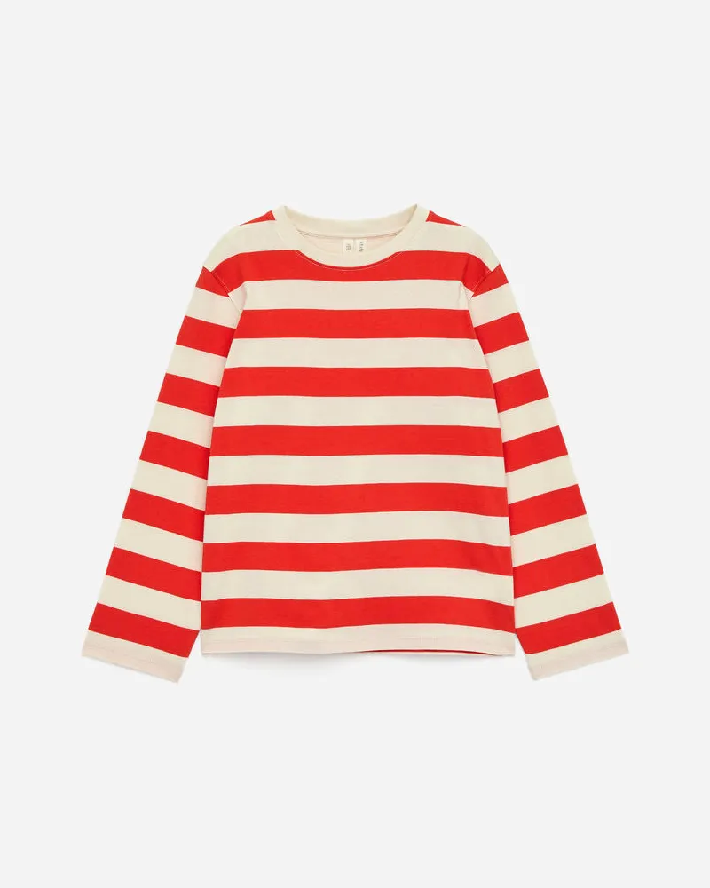 Arket Langarmshirt - Beige|Rot|Mehrfarbig Rot