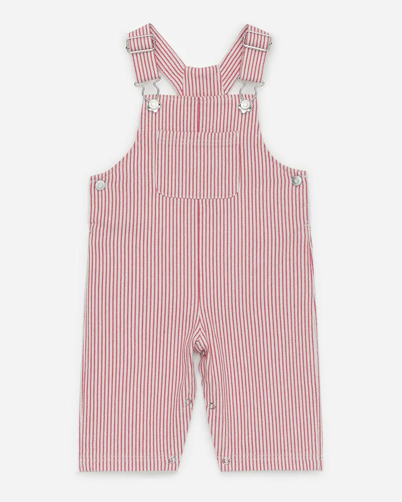 Arket Latzhose Mit Hickory-Streifen - Rot|Weiß|Mehrfarbig Rot
