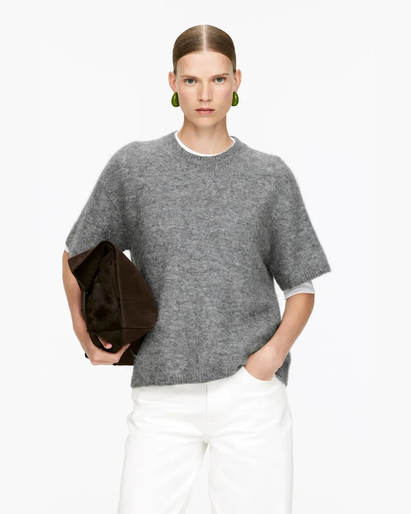 Arket Pullover Aus Alpakawolle Und Wolle -Grau Grau