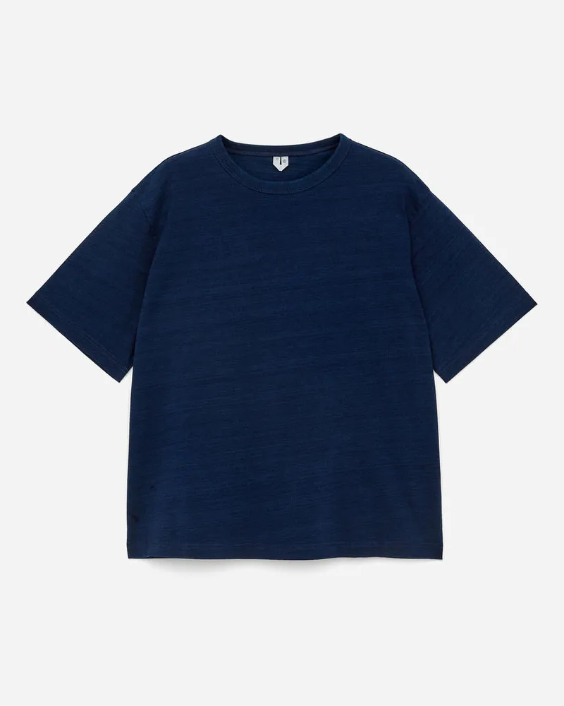 Arket Mittelschweres T-Shirt - Blau Dunkelblau