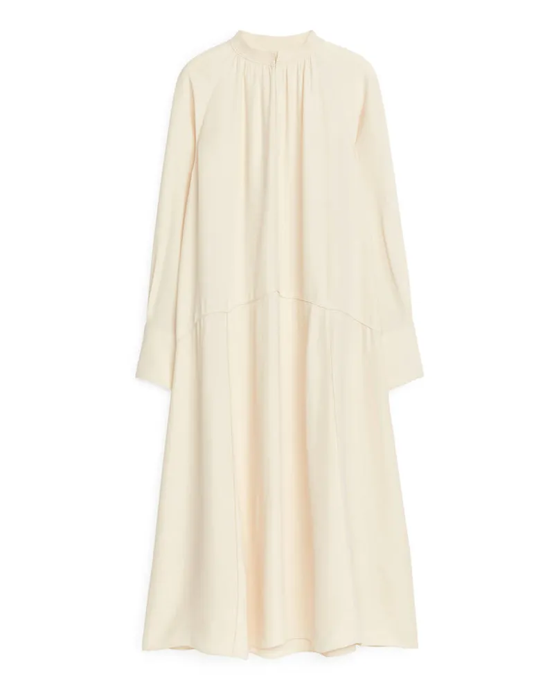 Arket Langärmliges Maxikleid - Weiß|Beige Cremeweiß