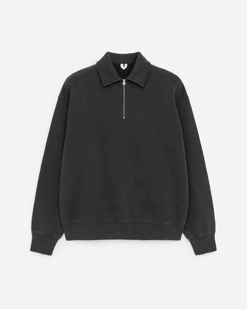Arket Poloshirt Mit Kurzem Reißverschluss -Blau Blau