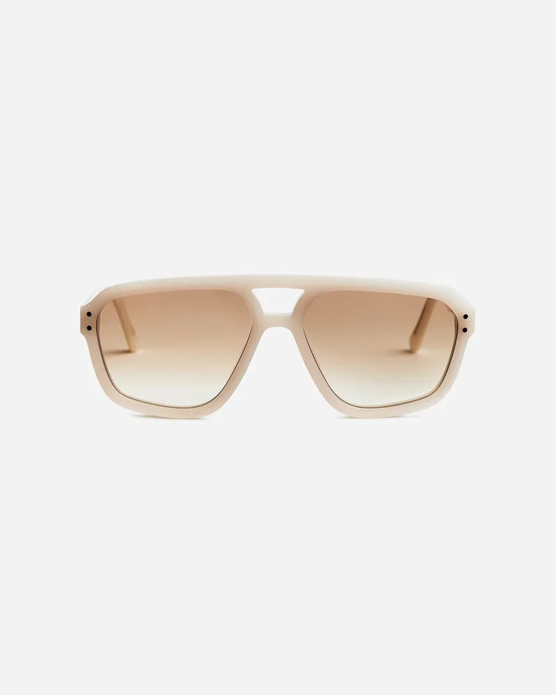 Arket Sonnenbrille Jet Von Monokel - Weiß Cremeweiß