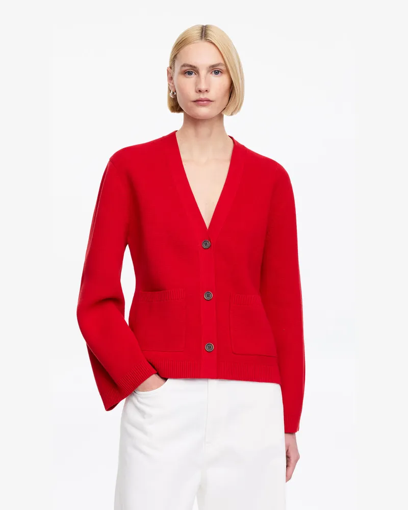 Arket Strickjacke Aus Baumwolle -Rot Rot