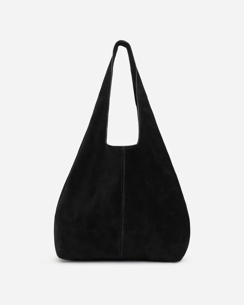 Arket Weiche Veloursledertasche -Schwarz Schwarz