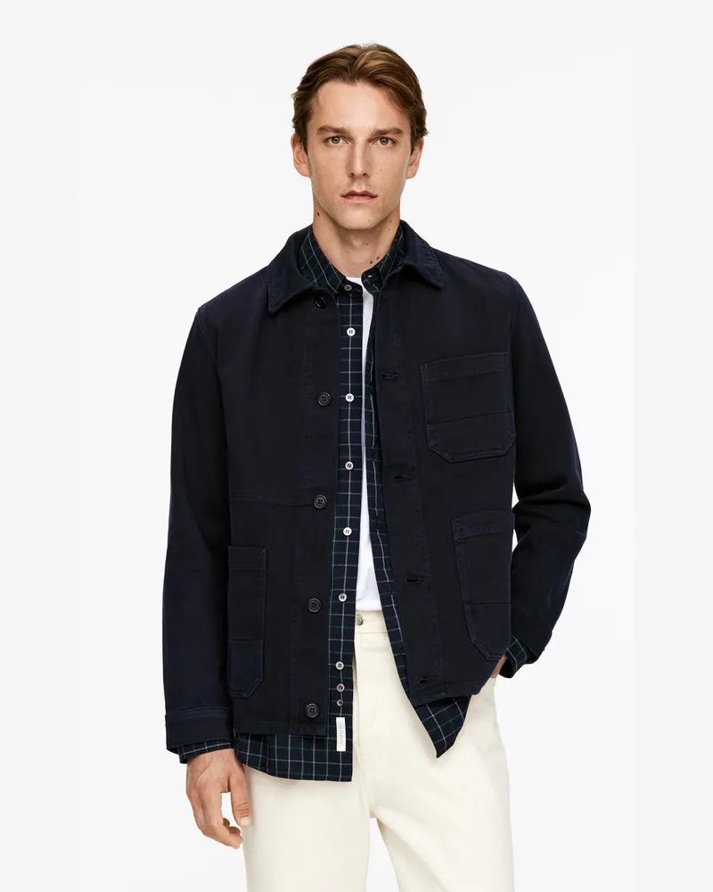 Arket Overdyed-Overshirt Aus Twill -Blau Blau