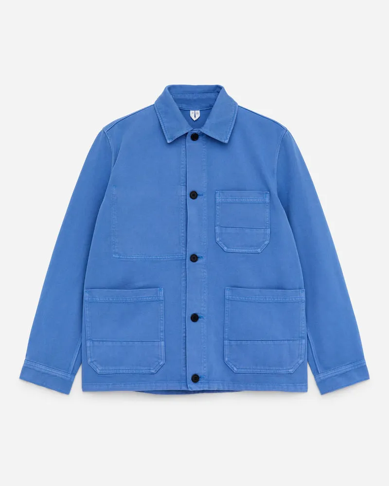 Arket Überhemd Aus Überfärbtem Twill - Blau Blau
