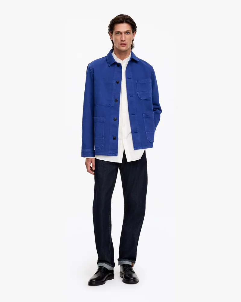 Arket Overdyed-Overshirt Aus Twill -Blau Blau