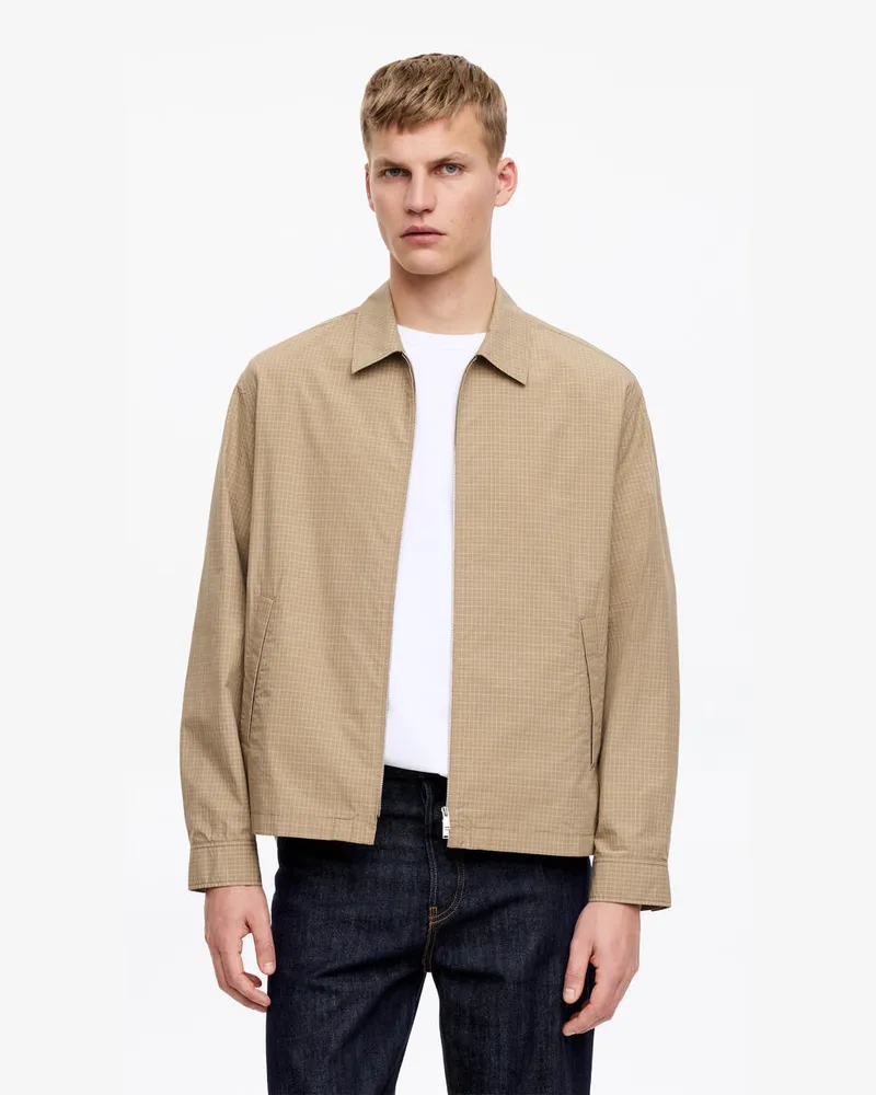 Arket Harrington-Jacke Aus Popeline -Beige Beige