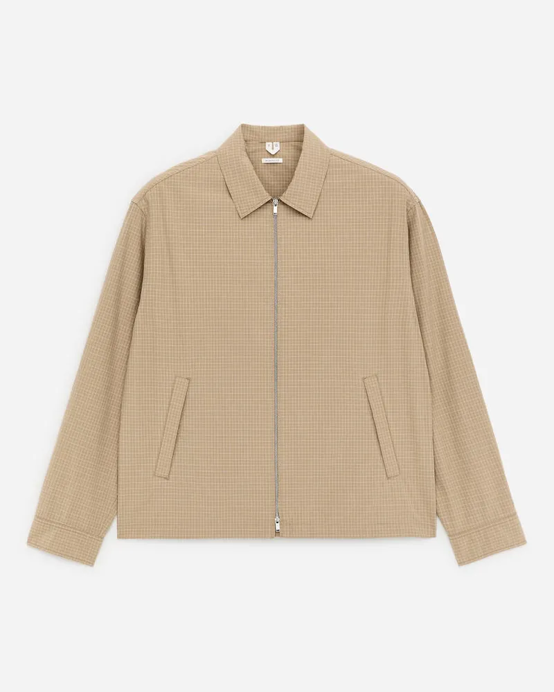 Arket Harrington-Jacke Aus Popeline -Beige Beige