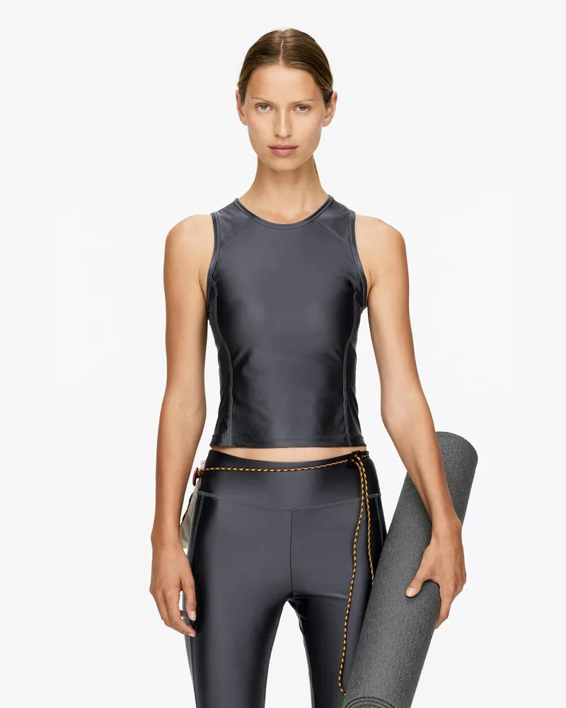 Arket Glänzendes Tanktop -Grau Grau
