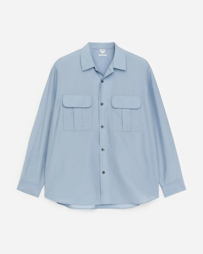 Arket Oversize-Hemd Aus Lyocell-Mischung -Blau Blau