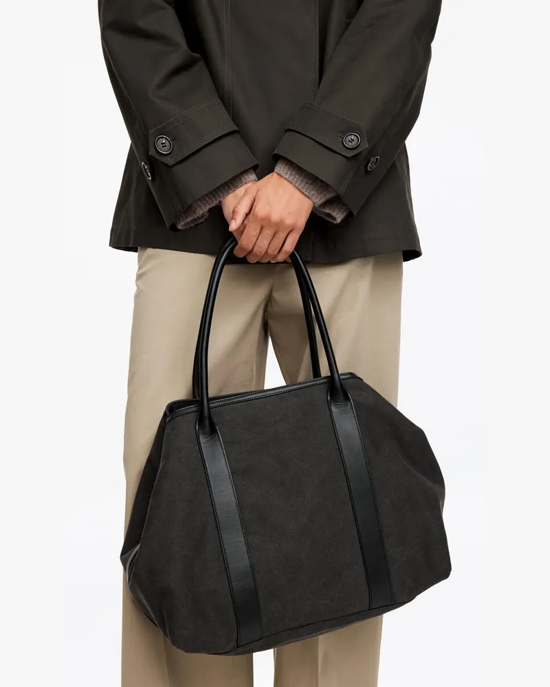 Arket Tragetasche Aus Canvas -Schwarz Schwarz