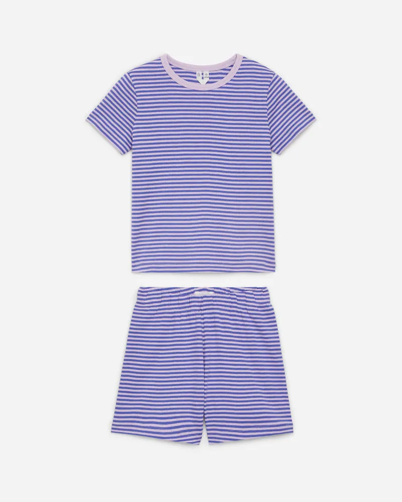 Arket Zweiteiliger Kurzer Pyjama Aus Jersey -Lila Lila