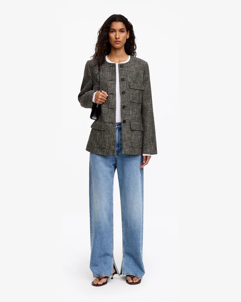 Arket Utility-Jacke Aus Wolle Und Baumwolle -Braun Braun