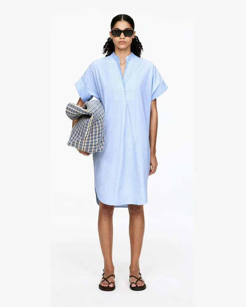 Arket Hemdkleid Aus Baumwolle -Blau Blau