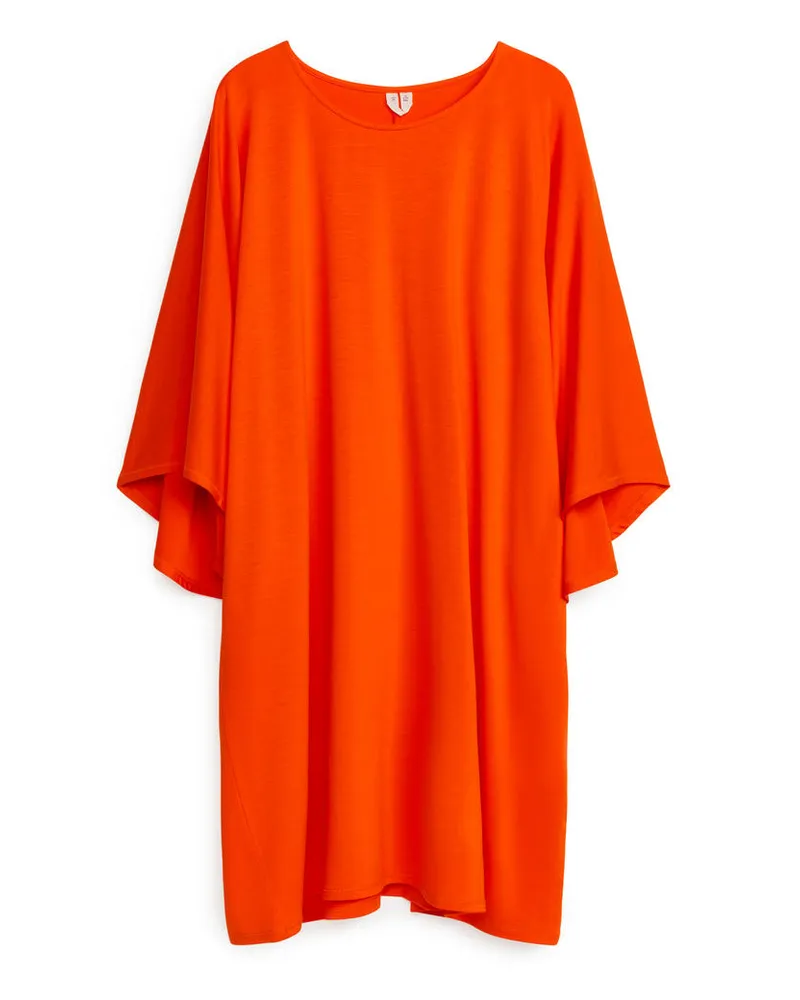 Arket Jerseykleid Aus Lyocell - Orange Orange