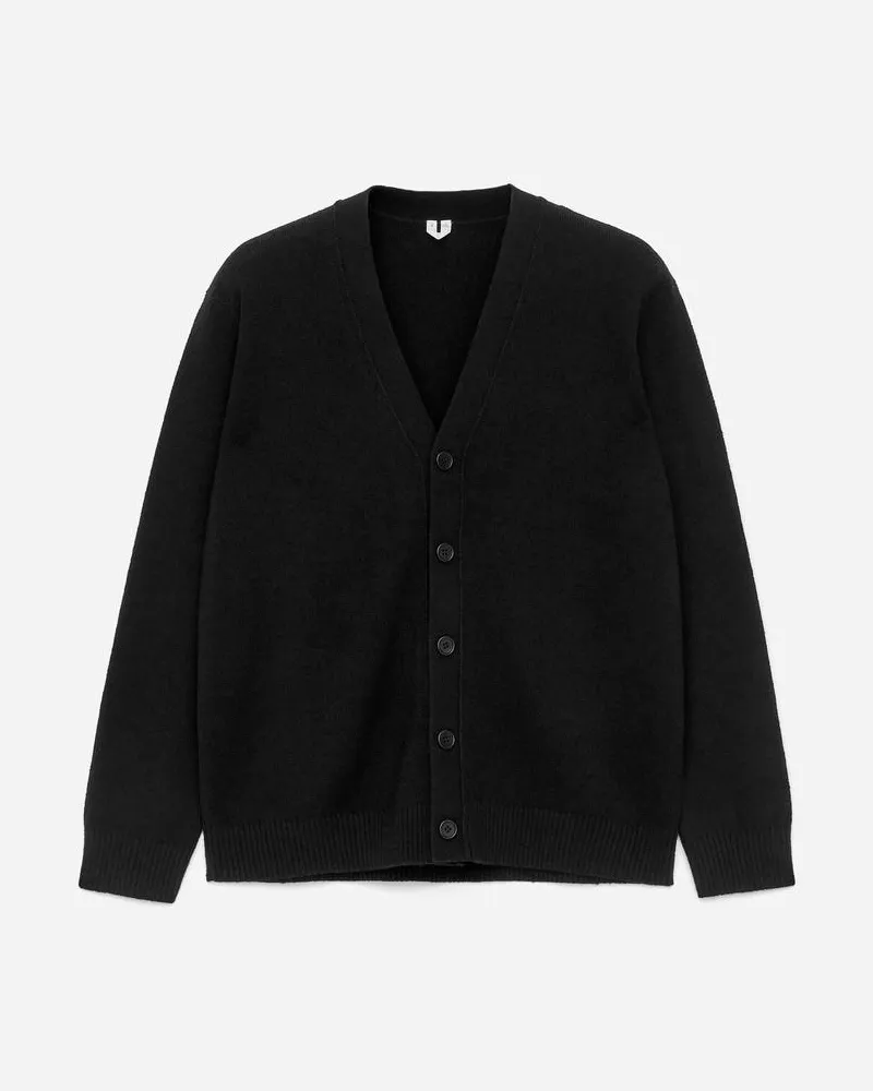 Arket Strickjacke Aus Wolle Und Baumwolle -Schwarz Schwarz