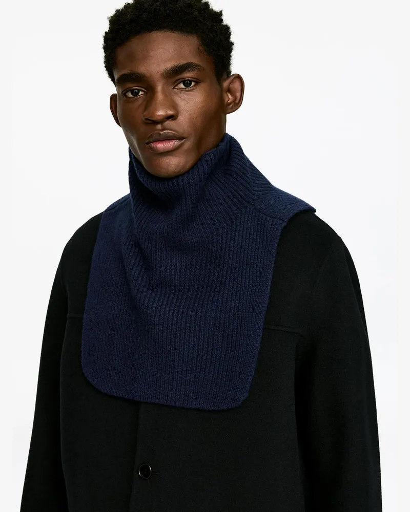 Arket Krageneinsatz Aus Wolle Und Kaschmir -Blau Blau