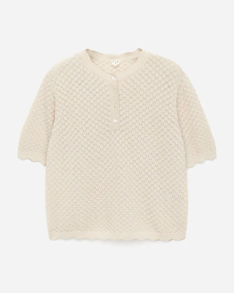 Arket Oberteil Mit Lochmuster -Beige Beige