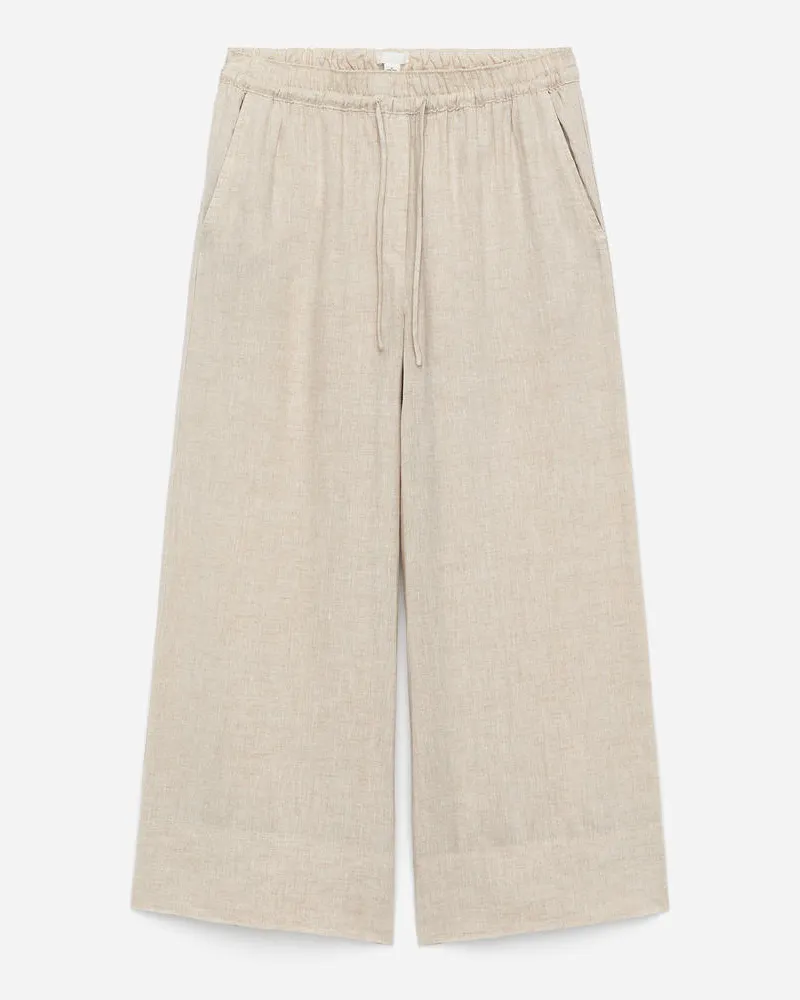 Arket Cropped-Leinenhose -Beige Beige