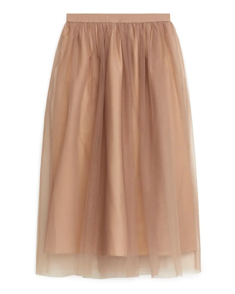 Arket Tüllrock - Beige|Rosa Beige