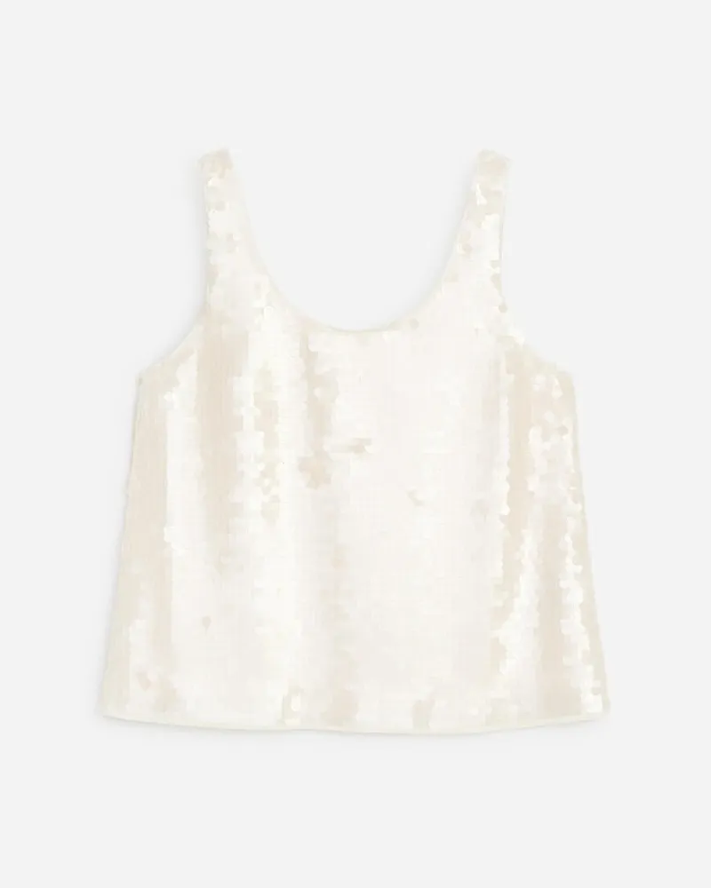 Arket Tanktop Mit Pailletten -Beige Beige