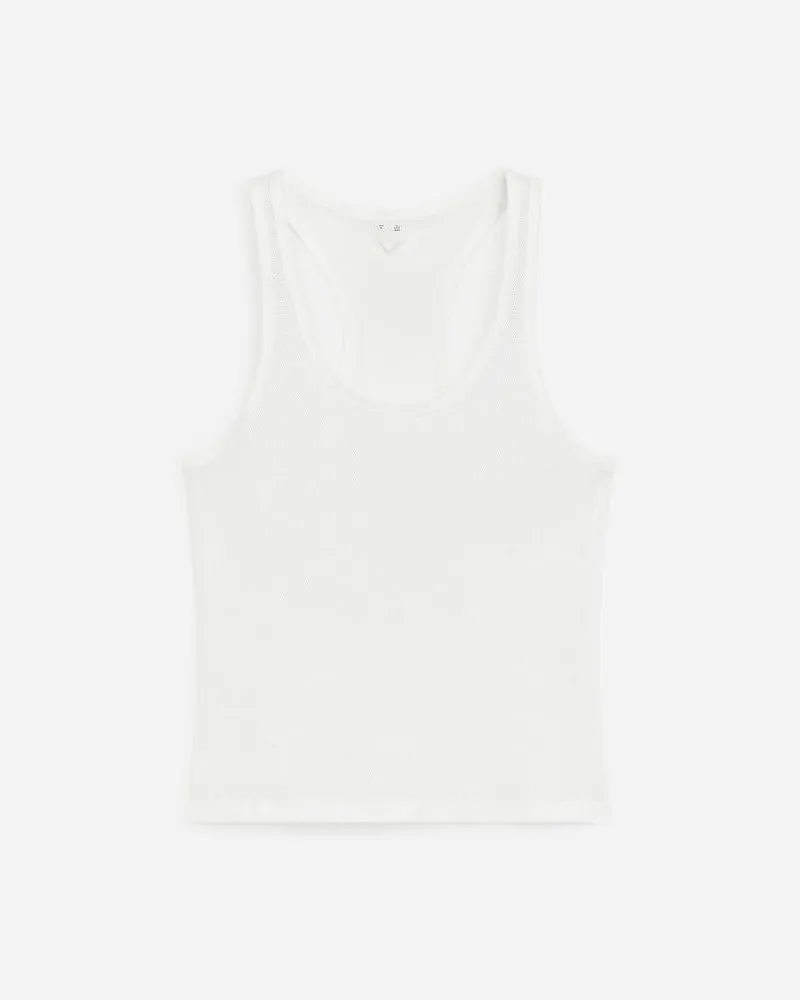 Arket Tanktop Aus Mesh -Weiß Weiß