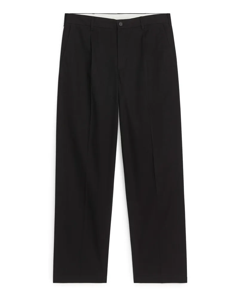 Arket Baumwollhose - Schwarz Schwarz