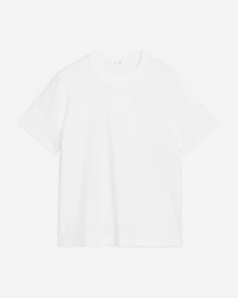 Arket Mittelschweres T-Shirt - Weiß Weiß