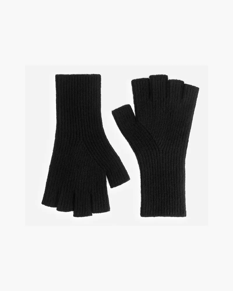 Arket Fingerlose Wollhandschuhe -Schwarz Schwarz