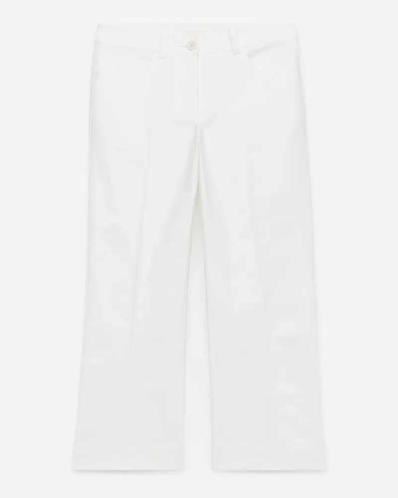 Arket Baumwollhose Mit Bügelfalten - Weiß Weiß