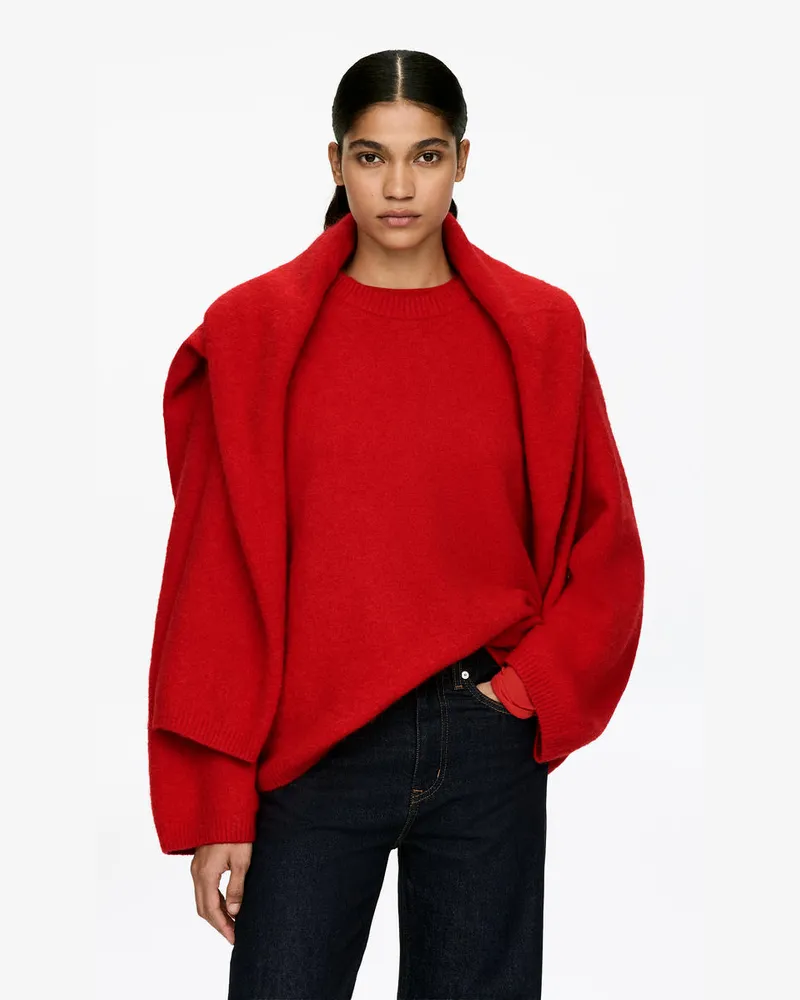 Arket Pullover Aus Alpakawolle Und Wolle -Rot Rot